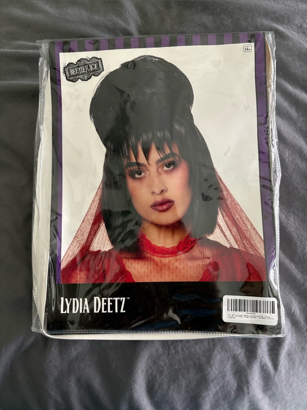 Spirit Lydia Deetz Black Wig with Short Bangs